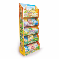 Étagère d'affichage en carton personnalisée pour supermarchés, pour biscuits, présentoir de sol en carton pour biscuits