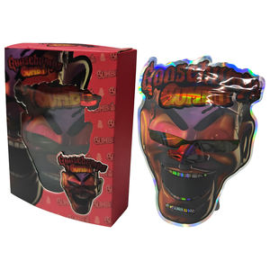 Bolsas de Mylar con Cierre para Flores Secas, 3.5g 7g 14g 28g, Diseño Holográfico, Ventana Transparente, en Existencia - Product Image 5