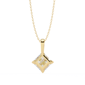 Collier pendentif tendance style diamant pour femme, bijou élégant et minimaliste, léger, finition brillante, idéal pour le quotidien, choix cadeau moderne - Product Image 3