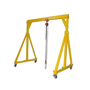 Portable manual or electric mobile gantry crane loading and unloading machine