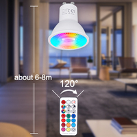 DUSKTEC Vente chaude 2 ampoules LED GU10 5W en plastique blanc RGBCW RGBWW Dimmable CCT Spot intelligent RGB