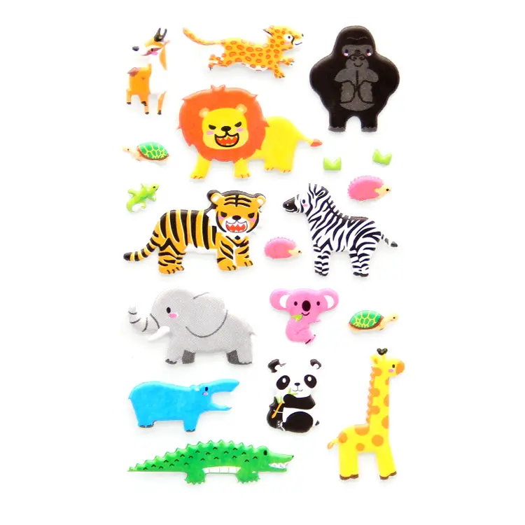 Adesivi Custom Design spessore adesivo cartone animato 3d per bambini Puffy adesivo