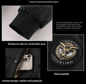 معطف سميك بغطاء رأس كاجوال للرجال للخريف والشتاء مع سحاب دافئ في الهواء الطلق توي - Product Image 2