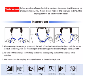 سدادات أذن صناعية ناعمة وآمنة قابلة لإعادة الاستخدام مع عصابة رأس سيليكون لتقليل الضوضاء في أعمال التصنيع الصناعية - Product Image 4