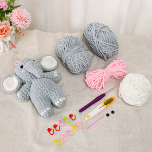 Tự làm đan Túi vật liệu cho người mới bắt đầu dễ dàng để sử dụng len Crochet Hook Set & Stitch Kit cho nghề thủ công và nhà dự án - Product Image 3