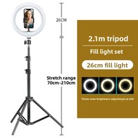 Lampe Annulaire de Remplissage Tricolore 18 et 22 Pouces, Anneaux Lumineux avec Trépied et Support Téléphone pour Photographie, Beauté et Selfie