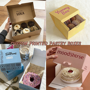 Caja de Embalaje Rosa de Nuevo Estilo, la Más Vendida, para Pasteles, Donuts, Sushi, Repostería, Caja de Embalaje Personalizada para Galletas y Brownies con Insertos - Product Image 2