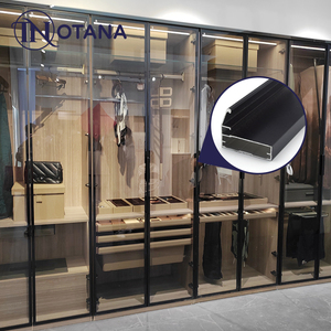 โครงอะลูมิเนียมอัลลอยสำหรับประตูตู้เสื้อผ้ากระจก ตู้ครัว เฟอร์นิเจอร์ - Product Image 2