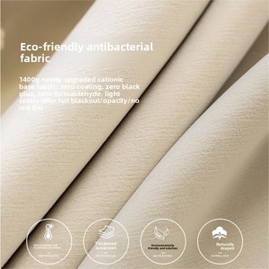 <span class=keywords><strong>Tende</strong></span> Oscuranti in Ciniglia e Sherpa, Design Moderno Minimalista in Tonalità Crema, Personalizzabili per Uso in Soggiorno in Tutte le Stagioni - Product Image 2