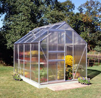 Serre en aluminium avec panneaux en polycarbonate pour l'extérieur