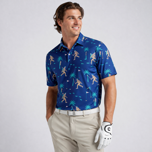 Polo de Golf Ligero para Hombre con Estampado Tropical Completo, Personalizado con Logotipo - Product Image 2