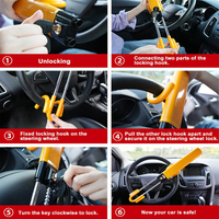 Verrou de volant antivol à double crochet Micora Universal Car Safety Product