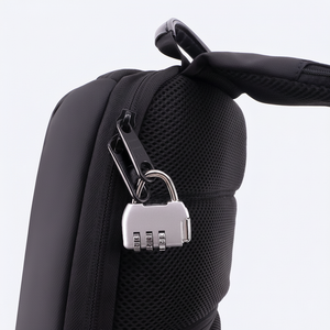 Alliage de zinc serrure à combinaison cadenas bagages antivol résistant aux intempéries sécurité salle de sport en plein air en toute sécurité Code serrure de porte noir - Product Image 1