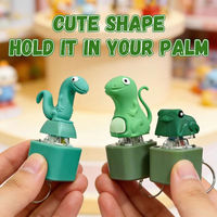 Creative Sound and Light Function Charging Frog-Shaped Small Pendant Keychain Keycap for Christmas Gift