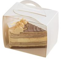 Boîte d'emballage transparente à plusieurs étages pour gâteaux, pâtisseries, desserts, mousses, bonbons, sushis, aliments, logo personnalisable