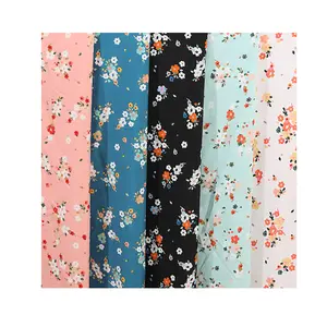 Hot sale dress material polyester stretch custom designs print 95/5 spandex fabric for ladies clothes