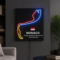 Enseigne néon personnalisée Piste de course, Enseigne lumineuse LED personnalisée en acrylique pour Salle de jeux, Garage, Bar, Décoration murale sur le thème de la course