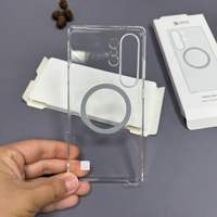 Nouvelle coque de téléphone magnétique transparente à chargement sans fil pour Samsung Galaxy S26 Ultra S25, avec protection d'objectif en alliage de luxe et coque rigide en PC