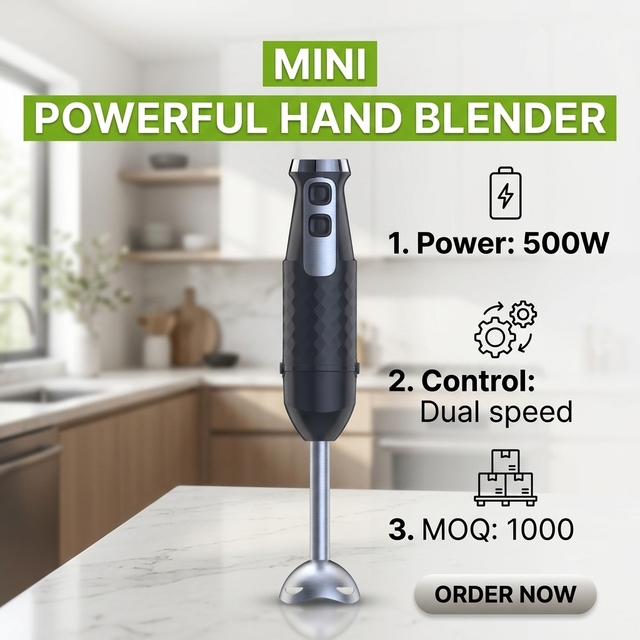 800W Portable SUS 304 Stainless Steel Multifunctional Immersion Hand Blender Stick Variable Speed for Soup Smoothie Baby Food