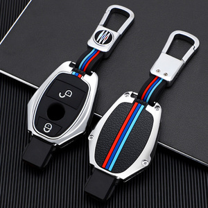 Custodia per Chiavi Auto per Mercedes Benz <span class=keywords><strong>Classe</strong></span> <span class=keywords><strong>A</strong></span>, B, C, S, AMG, GLA, CLA, <span class=keywords><strong>GLC</strong></span>, W176, W221, W204, W205, Accessori Portachiavi - Product Image 2