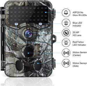 Mini Cámara de Caza, Cámara para Animales 1080P IR, Cámara de Rastreo para Fauna Silvestre, Impermeable IP65, Disparador de Movimiento, Trampas Fotográficas - Product Image 2