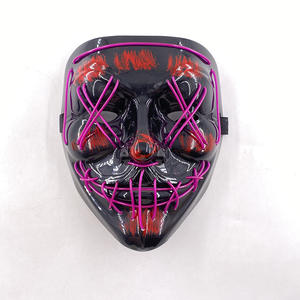 Máscara de Fantasma Aterradora para Fiesta de Disfraces, Máscara de Halloween con Luz Fría LED Brillante, Venta Caliente Transfronteriza - Product Image 6