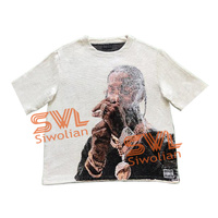 Bas quantité minimale de commande hommes été Street Wear T-Shirt à manches courtes tissé Jacquard en gros hommes Tapestri vêtements tapisserie T-Shirts