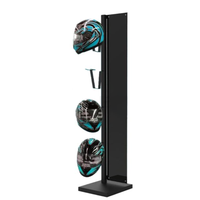 Présentoir à casques en métal multi-niveaux sur pied, personnalisé, pour casques de vélo et de sports de plein air, avec logo