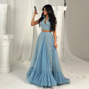fancy blue dresses for women Space Blue Evening Dress| Evening Dresses XS / Blue / Satin main image 1