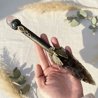 Flèches en obsidienne de haute qualité, modèle de couteau de l'âge de pierre, obsidienne martelée à la main, dague en cristal, amulette, souvenirs, cadeaux