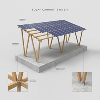 Structure de carport solaire en forme de Y, cadre en aluminium, surface anodisée, installation modulaire, pour aires de stationnement commerciales