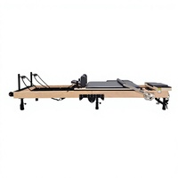 Lit de Pilates Reformer en bois d'érable pliable, réglable et portable, personnalisé pour studio de Pilates et bien-être