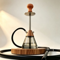 Ensemble de chicha de luxe en bois laqué de style rétro moderne, kit pour bar, salon, rassemblement familial, accessoires pour fumer de l'eau