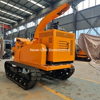 Crawler Mobile Small 6 Inch Garbage Crusher Safe Feed Branch Chipper Hydraulic Wood Crusher