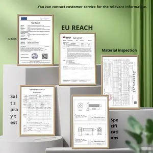 Vis à œil nickelées de grade 4.8, vis autotaraudeuses à serrage manuel, accessoires à crochet à extrémité fermée en zinc blanc, anneaux à œil - Product Image 4