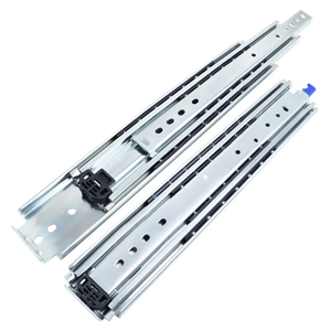 Glissières de tiroir industrielles robustes en acier inoxydable de 76 pouces de large, épaissies, à trois sections, modernes, pour chambre et cuisine - Product Image 1