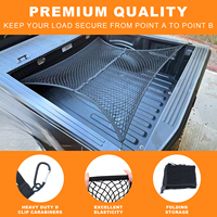 120*120CM Premium Quality Einstellbare Doppels chicht Elastic Car Container Cargo Net Mesh für Pickup Truck Bed mit Karabiner haken