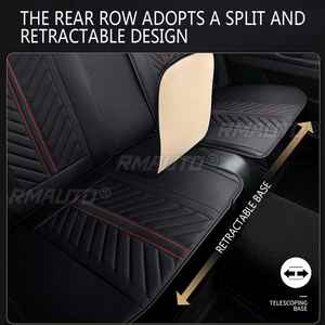 Juego de 11 Fundas de Asiento de Coche de Piel Sintética para 5 Asientos, Funda Protectora Antideslizante Universal 5D para Automóvil, SUV, Camioneta, Furgoneta - Product Image 6