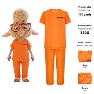 Divertido Disfraz de Oveja Prisionera de Zootopia para Niños, Disfraz de Cosplay Unisex Naranja para Halloween y Fiestas Temáticas - Product Image 6