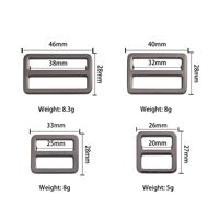 Accessoires de ceinture personnalisés en gros boucle de sangle en métal réglable dans les tailles 20mm 25mm 32mm 38mm