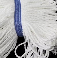 Serpillère professionnelle à haute absorption en fibres blanches pures avec manche en aluminium pour le nettoyage en profondeur des sols en bois dur et carrelés de la maison et du salon