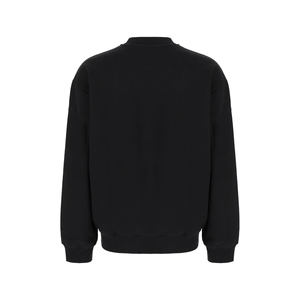 Sweat Homme Coton Bio Tissu Stretch Logo Brodé Col Ras Du Cou Côtelé Pull Décontracté - Product Image 2