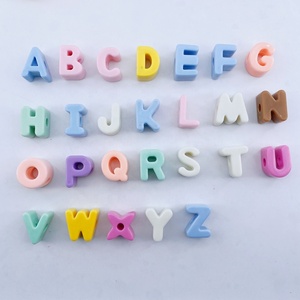 Lỗ Lớn Acrylic Chữ Khác Nhau Màu Bút Vòng Cổ Vòng Đeo Tay Acrylic Spacer Hạt Cho Vòng Đeo Tay Làm - Product Image 2