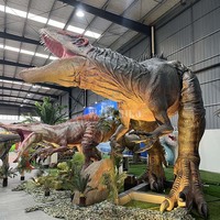 Allosaure animatronique de 11 m, dinosaure réaliste géant - Utilisation en intérieur/extérieur, construction métallique pour centre commercial, parc à thème