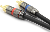 Câble audio-vidéo double 6.35mm TS Mono 1/4 Jack mâle vers double RCA mâle PVC gainé avec blindage de tresse