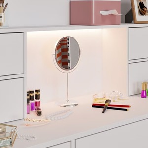 Cómoda horizontal blanca de gran capacidad de 13 cajones, pantalla de colores ajustable moderna de mediados de siglo, almacenamiento de luz para sala de estar - Product Image 4