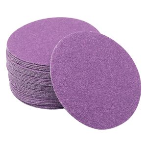 Pexmientas multifonctionnel 75MM violet abrasif crochet et boucle humide sec vernis rond papier de verre disque de papier abrasif - Product Image 1