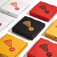 Kotak Pizza Kraft Grosir, Kotak Pengiriman Lipat, Kardus Bergelombang untuk Penggunaan Pesanan Massal, Alas Kokoh