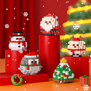 Wholesale Kawaii Nano Block Toys Mini Figures Christmas Gifts Cartoon DIY Toys for Children Christmas Tree Santa Claus - Product Image 2