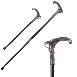 Aleación de aluminio Cobra-Head bastón de lujo <span class=keywords><strong>bastones</strong></span> decorativos bastón para caminar hombre elegante moda Vintage bastón - Product Image 1